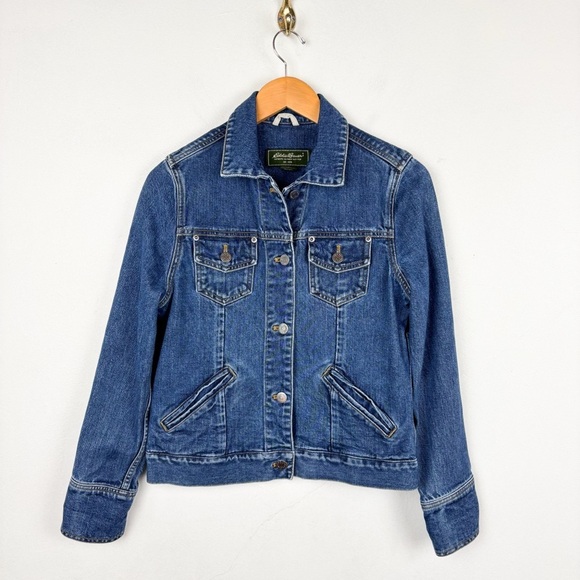 Eddie Bauer Women’s Denim Jean Jacket Sz S - Picture 1 of 7
